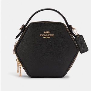 NWT Coach Leather Hexagonal Crossbody